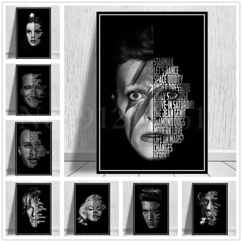 Легендарные музыкальные значки настенный постер принц Майкл Джексон Дэвид Боуи