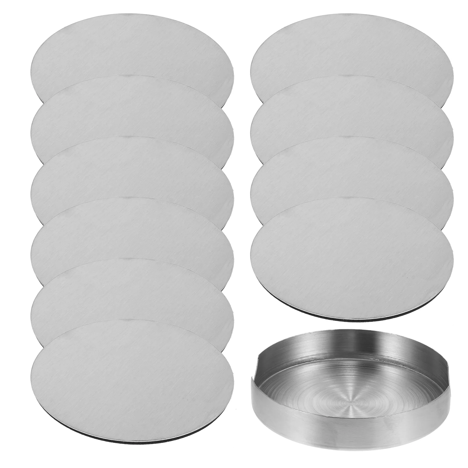 

Coaster Cup Table Protector Coasters Rust Mats Steel Pad Metal Cushion Proof Stainless Tabletop Beverage Mug Coffee Anti Drink