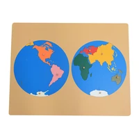 montessori geography materials world map wood puzzle culture learning resources for kids early childhood education toys game