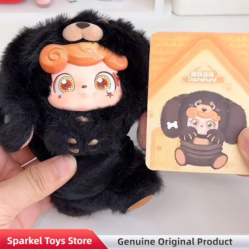 Фото Оригинальный плюшевый брелок Q.Kid Q Pet Series в закрытой упаковке, пушистая коллекционная фигурка, подарок для взрослых коллекционеров, декор для дома, кукла №2
