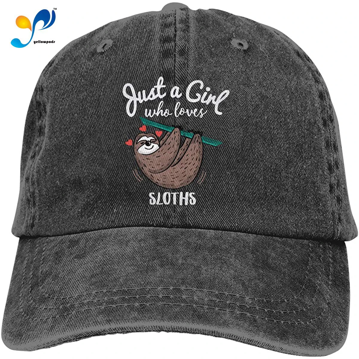 

Just A Girl Who Loves Sloths Vintage Washed Twill Baseball Caps Hats Funny Humor Irony Graphics Of Adult Gift Gorras Hombre