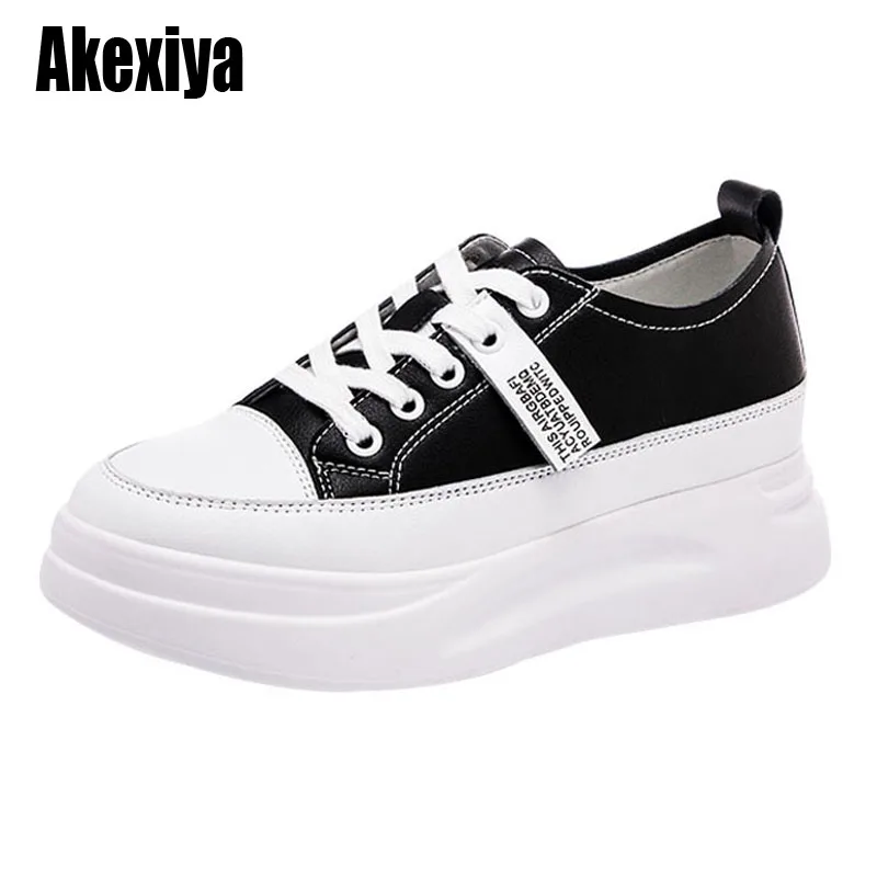 

2022 platform wedge sneakers women shoes cow genuine leather slippers fashion sneakers chunky shoe white spring summer BC3970