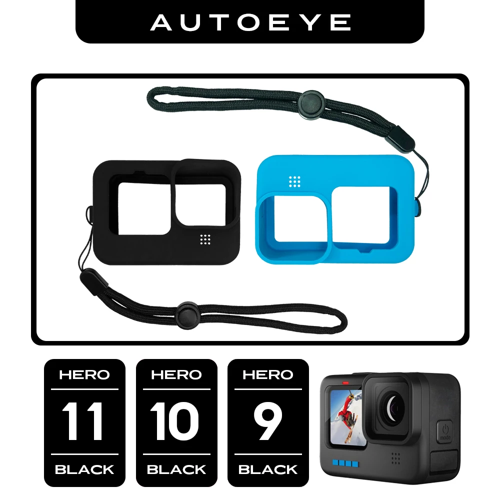 

Силиконовый защитный чехол для GoPro Hero 11 10 9 Black Sleeve, корпус, рамка с ремешком, аксессуар для Go pro 10 9, чехол