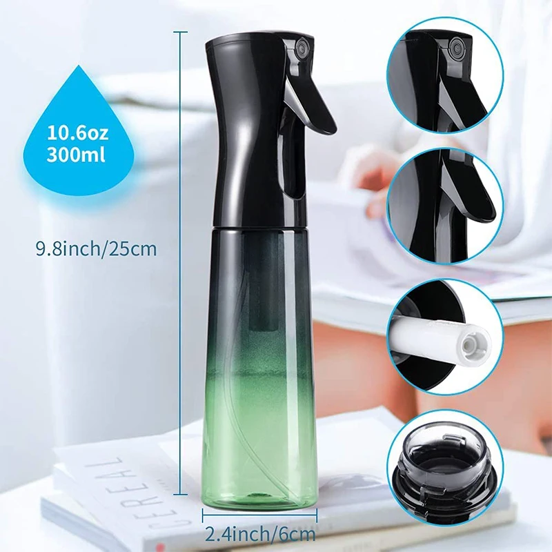 

Continuous Hair Plant Mister Spray Bottle Fine Empty Refillable Barber Plastic Watering Can Pro Salon Hairstyling Tool Bottles