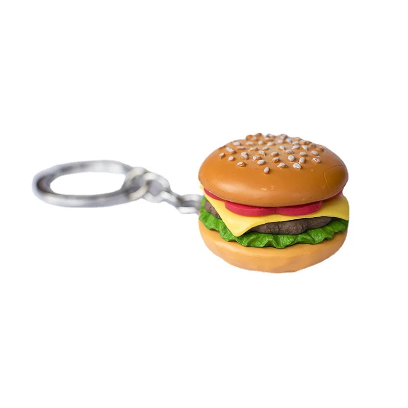 

1 piece of resin PVC exquisite imitation food hamburger key chain hanging simple and exquisite home hanging decoration