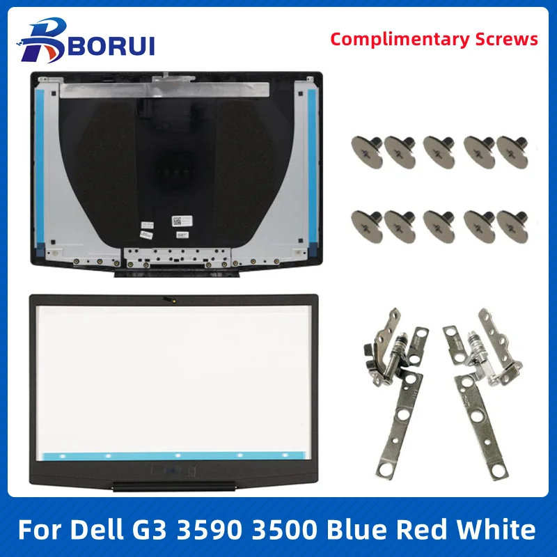 

New Original For DELL Inspiron G3 15 3590 3500 Laptop LCD Back Cover/Front Bezel/Hinges Blue Red White Screen Rear Lid Case