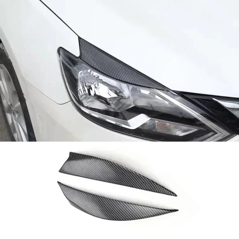 

2 шт., декоративные наклейки для переднего бампера Nissan Sylphy Sentra 2016 2017 2018 2019