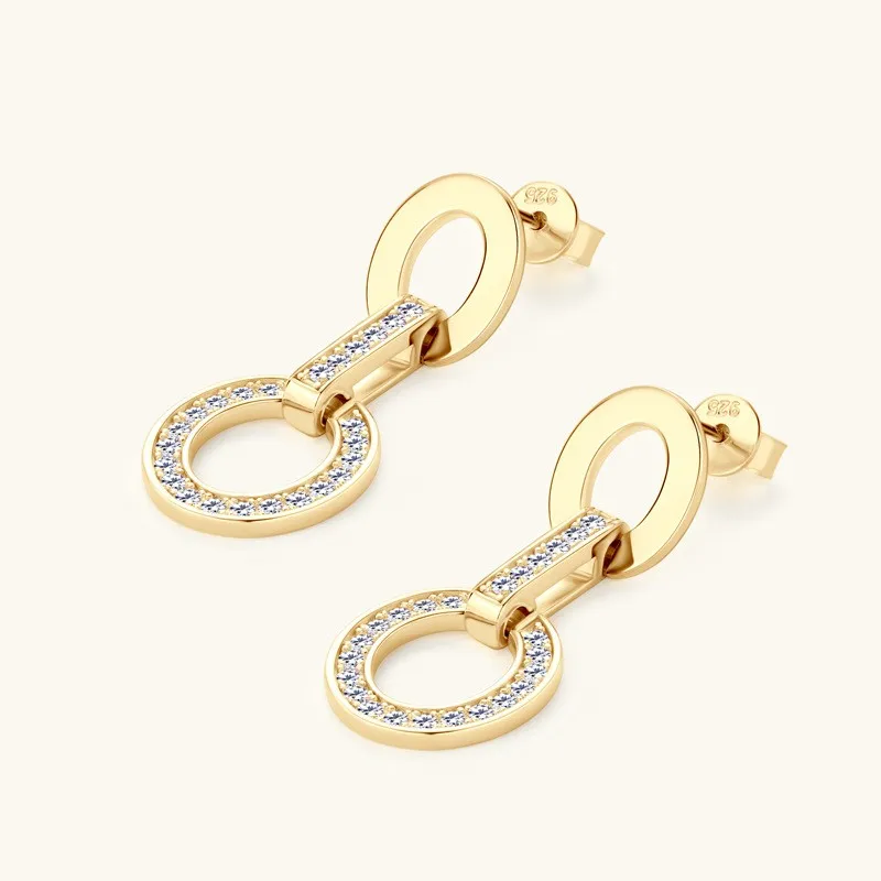 EMO-317 Lefei модные классические роскошные 0 36 карата муассанит висячие круглые