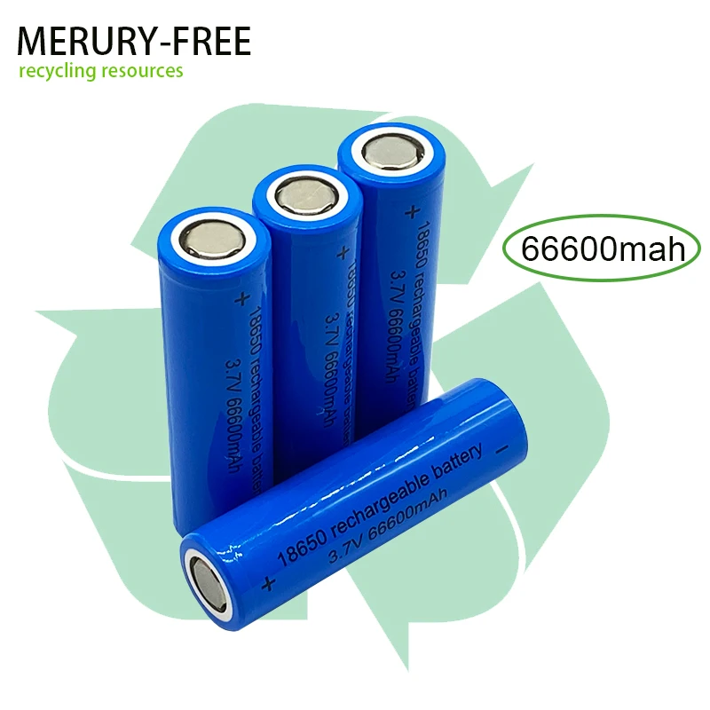 

Original 18650 Battery 66600mah 3.7 V 18650 Lithium Rechargeable Battery for Flashlight Batteries Toy/electrical Charging
