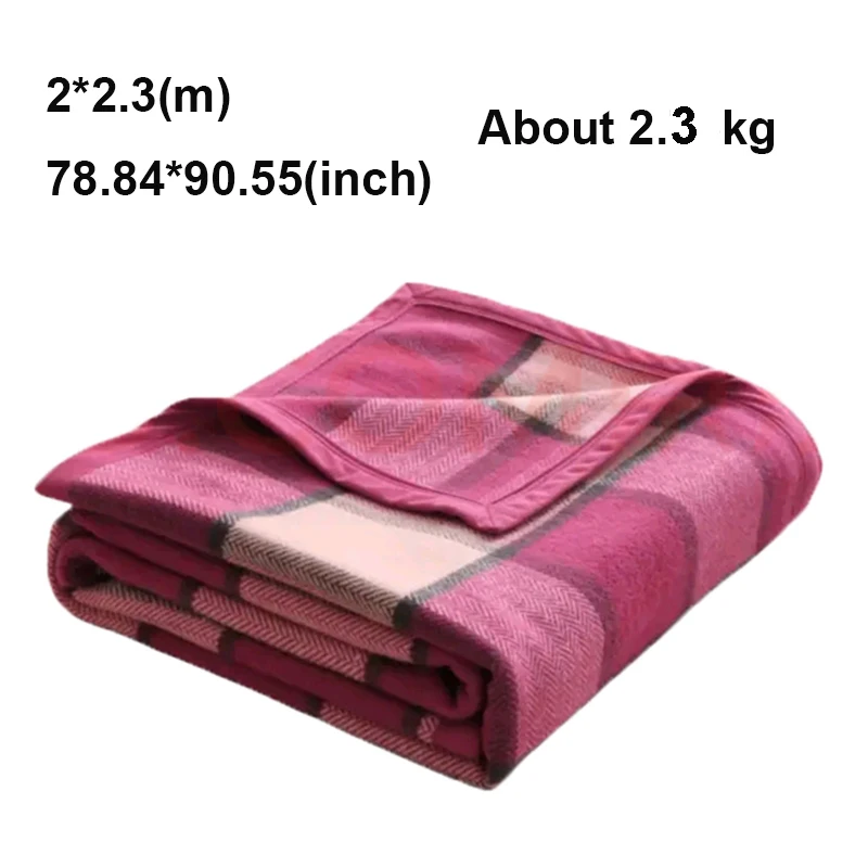 

Шерстяное одеяло 100%, красное, 1,5*2/1,8*2/2*2,3 м