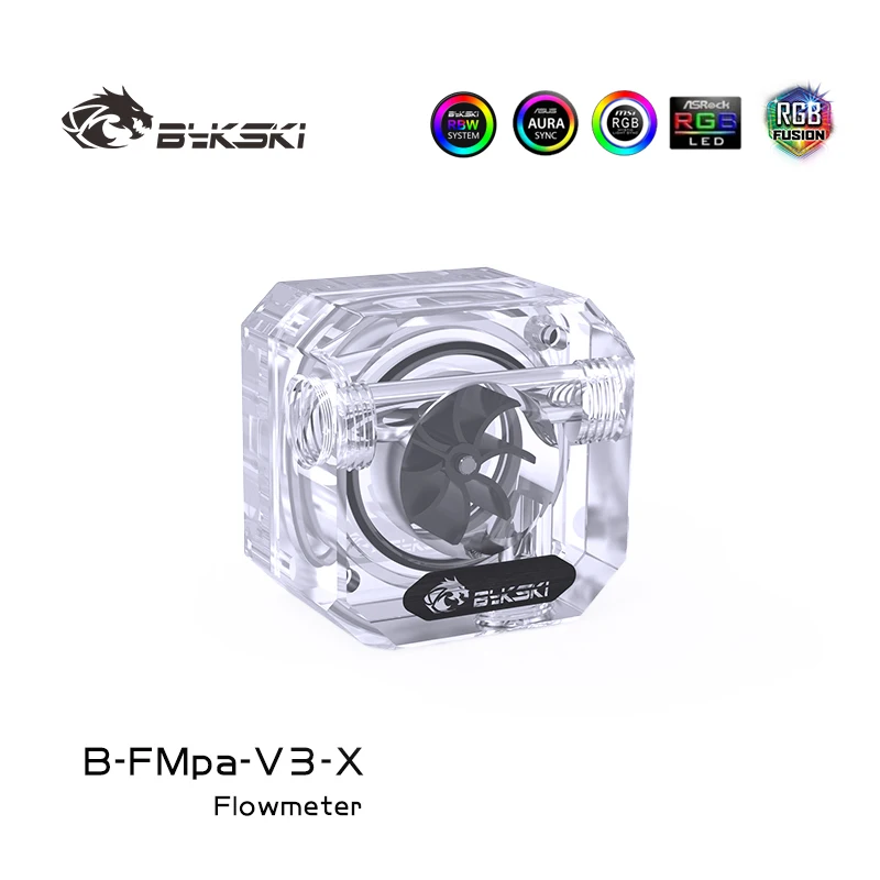 

Bykski B-FMpa-V3-X Matte Acrylic Water Flows G1/4 RBW(5v) RGB(12v) Lighting System Water Cooling Flows