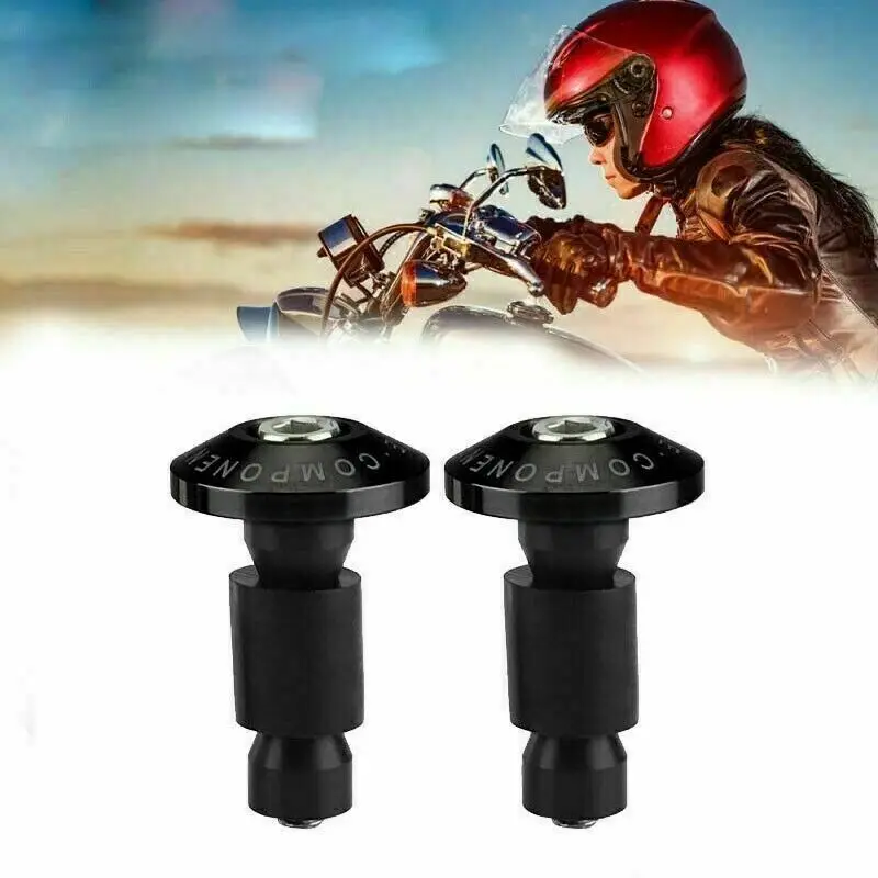 

Universal Bar Ends Bar Ends Motorcycle Motorbike Handlebar End Weights Black