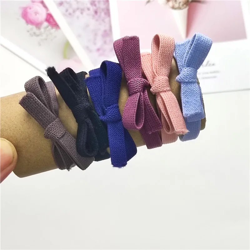 

12PCS/LOT Candy 6 Colors Tie Knot Elastic Hair Bands For Girls Seasons Spiral High Elasticity Kids Hair Accessories For Women