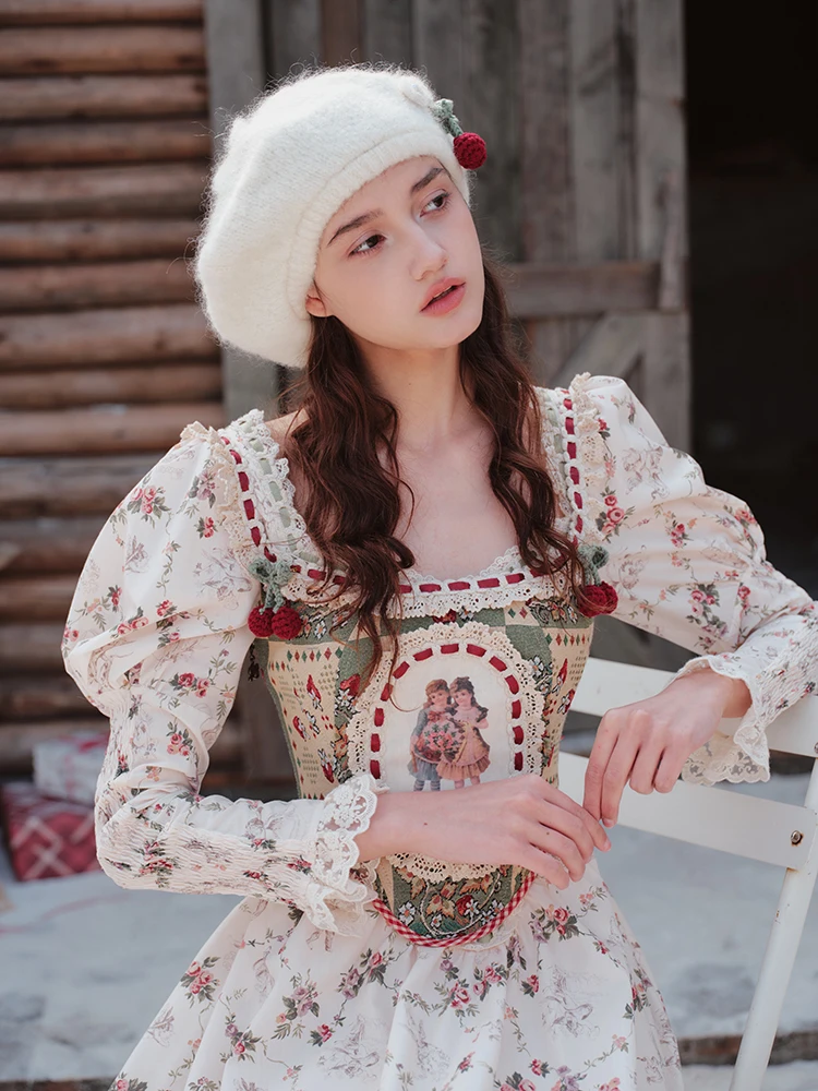 Женское платье AIGYPTOS цветочный принт полиэстер хлопок