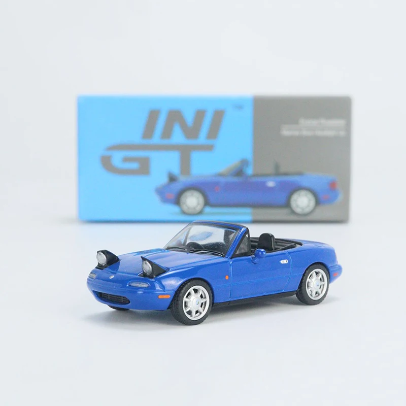 

Литая модель автомобиля Mazda Miata MX-5 (NA) в масштабе 1:64, голубая классическая игрушка для взрослых, подарок, сувенир, статический дисплей
