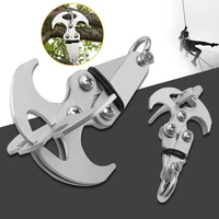 stainless steel survival gravity hook carabiner climbing claws rescue tool foldable gravity grappling hook