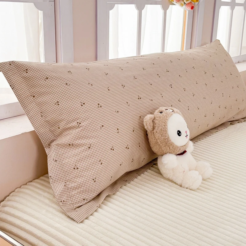 

Цельная длинная наволочка Ins в садовом стиле, наволочка из хлопчатобумажной ткани, двойные наволочки, элегантная подушка для кровати Sham