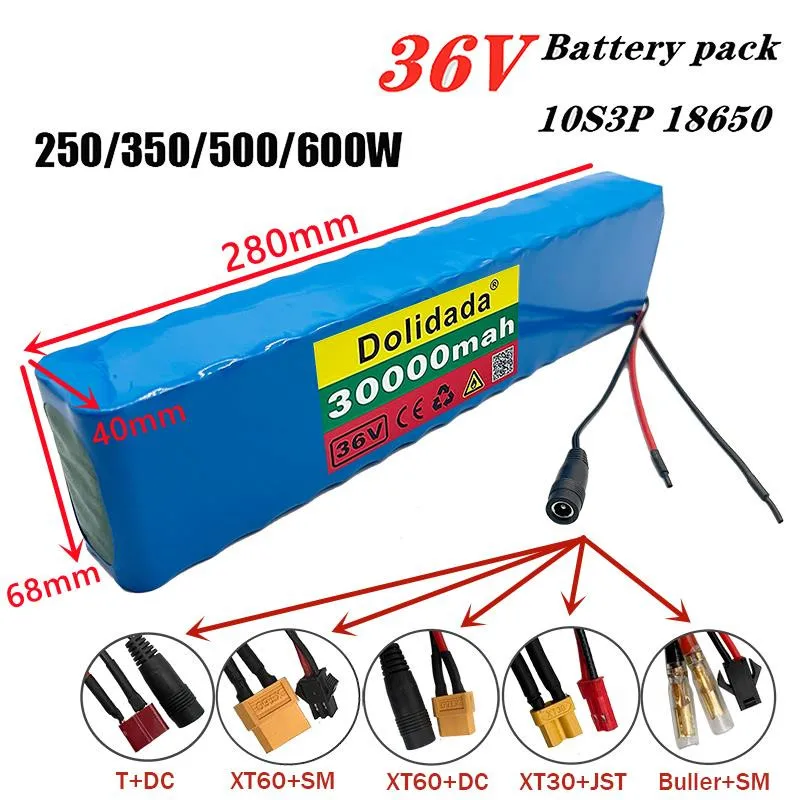 

10S3P 36V 30Ah Battery ebike battery pack 18650 Li-Ion Batteries 350W 500W For High Power electric scooter Motorcycle Scooter