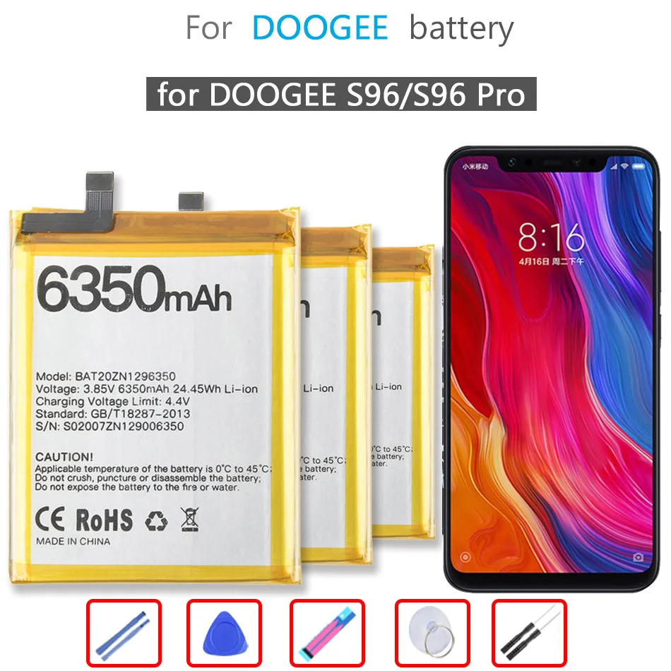 

BAT20ZN1296350 6350mAh Battery for DOOGEE S96/S96 Pro/S96Pro