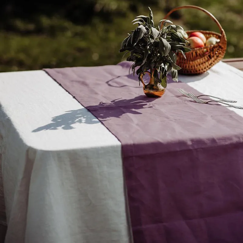 

Скатерть Mcao из льна для Хэллоуина, европейская натуральная льняная ткань, скатерть из 100% чистого льна, коллекция скатертей ручной работы