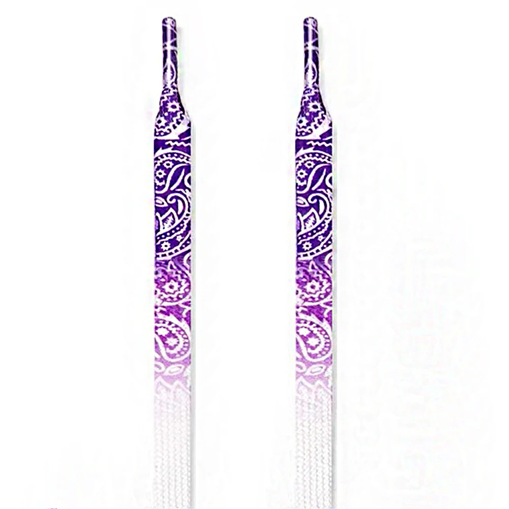 1 Pair Gradient Cashew Shoelaces Flat Shoe Laces Fashion Canvas Leisure Candy Party Fabric Shoelace Woman And Men Shoe Lace