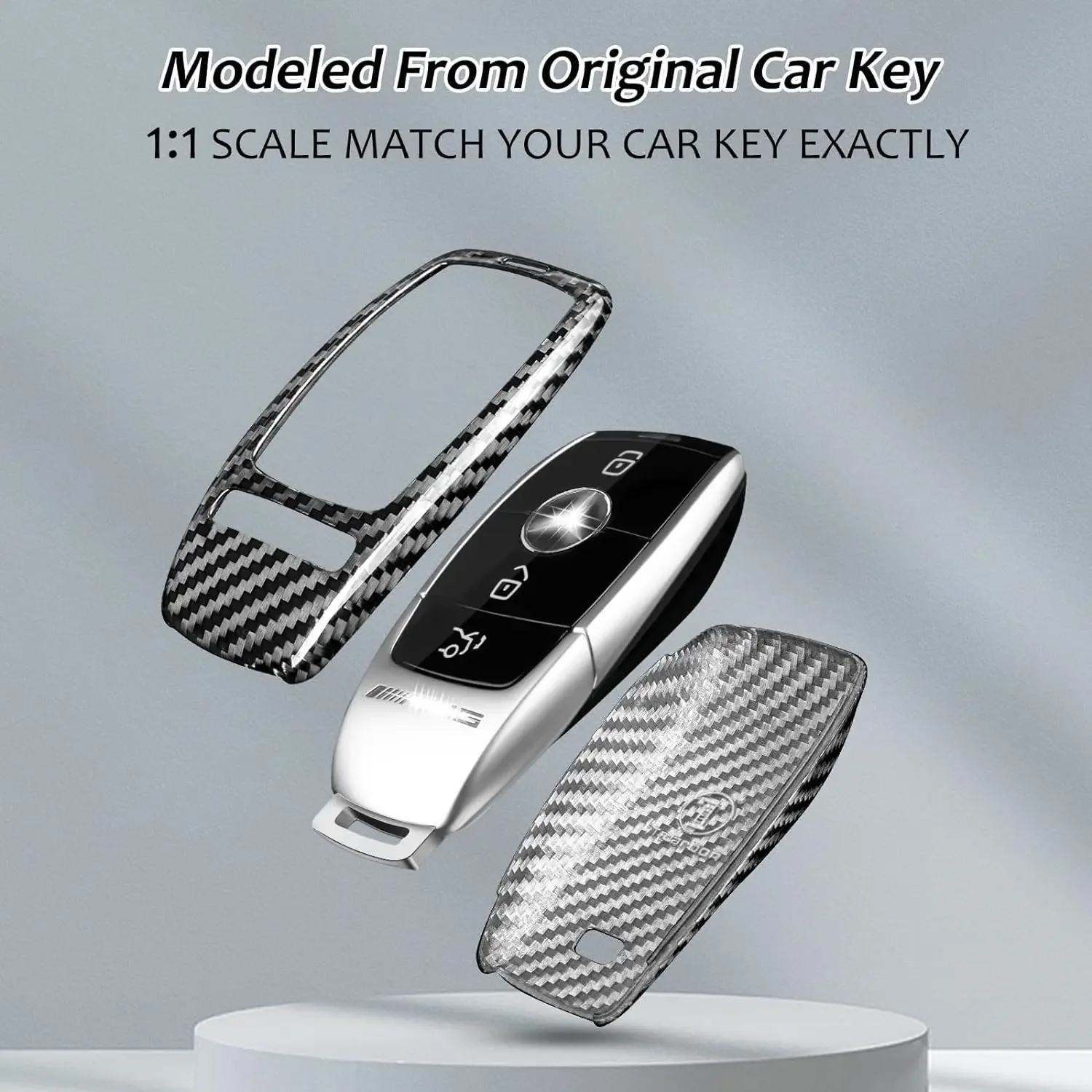 Чехол для ключей из настоящего углеродного волокна защитный чехол Benz AMG E53 GLS63