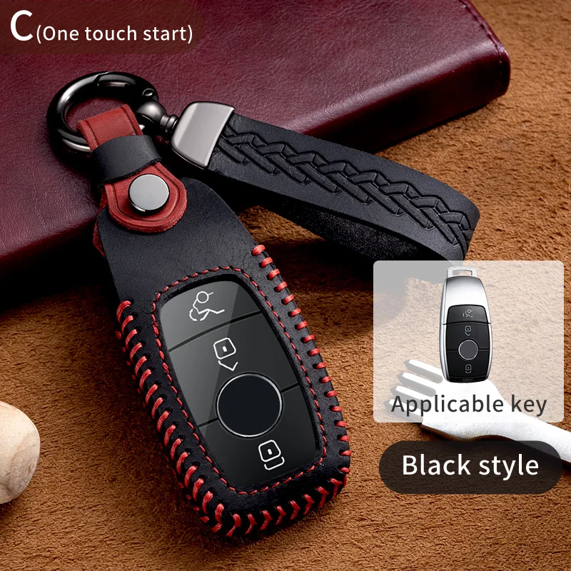 

Car Key Case Cover Key Bag For Mercedes Benz A C E S Class W221 W177 W205 W213 Car-Styling Holder Shell Keychain Accessories