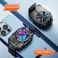 mini p16 phone holder cooler with usb universal fan and cool rgb light effect mobile phone cooling radiator gaming accessories