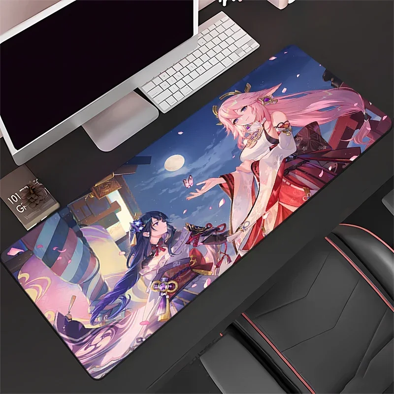 Anime Genshin Impact Game Character Baal-Zebul Rubber Non-slip Large Size Mousepad For Computer Laptop OfficeKeyboard Desktopmat
