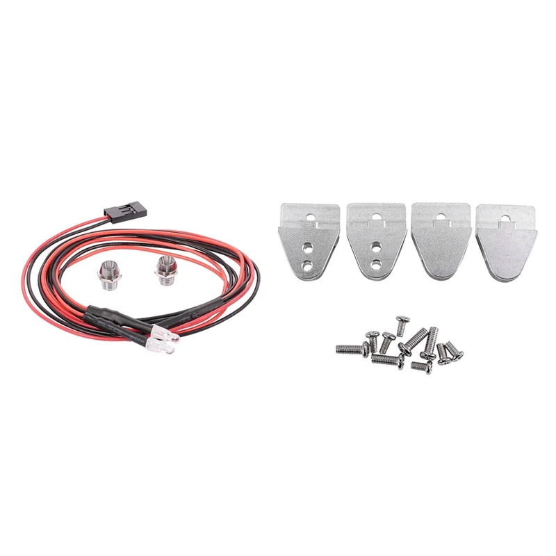 

Детали для автомобиля RC 5 шт.: 4 металлические наконечника для подъема и 1 шт. 2 светодиодных фонаря, задний фонарь автомобиля, задний фонарь