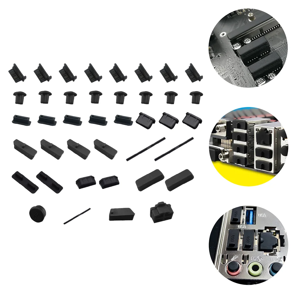 

40Pcs Motherboard Anti Dust Anti Dust Anti Dust Plug Silicone Computer Motherboard Port Protector Stopper