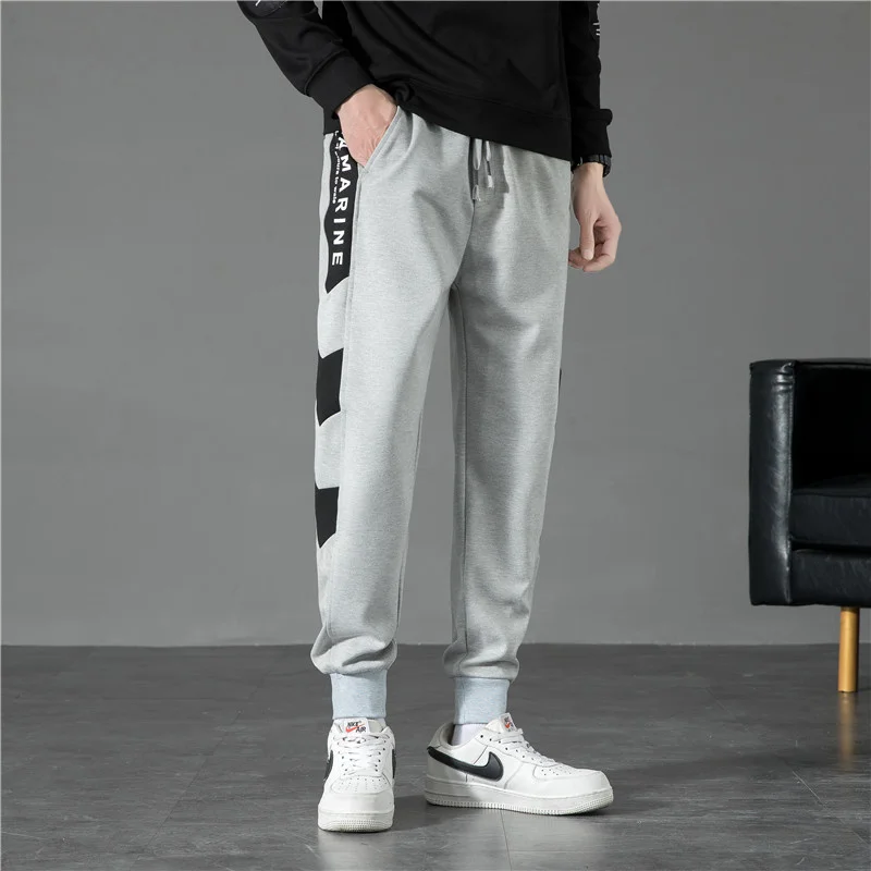 

Cotton Men's High-quality 2023 New Brand Trousers Casual Daily Training Fitness Sports Jogging Pants Men Dropshipping