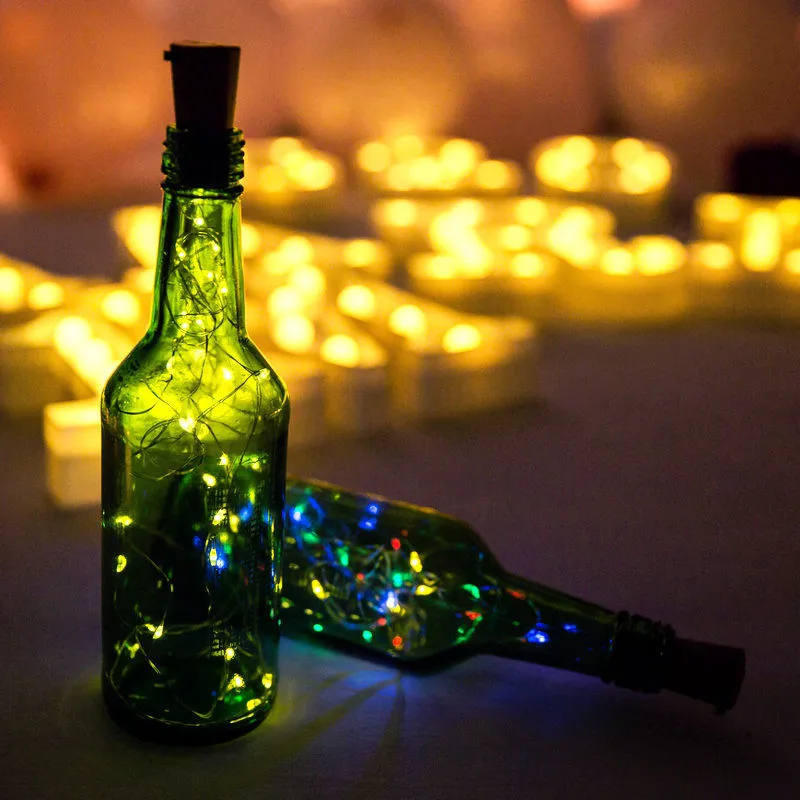 

Wine Bottle Light with Cork Copper Wire Light Fairy Lamp Birthday Party Decor 6pcs LED Christmas Wedding Decoration Lamp String