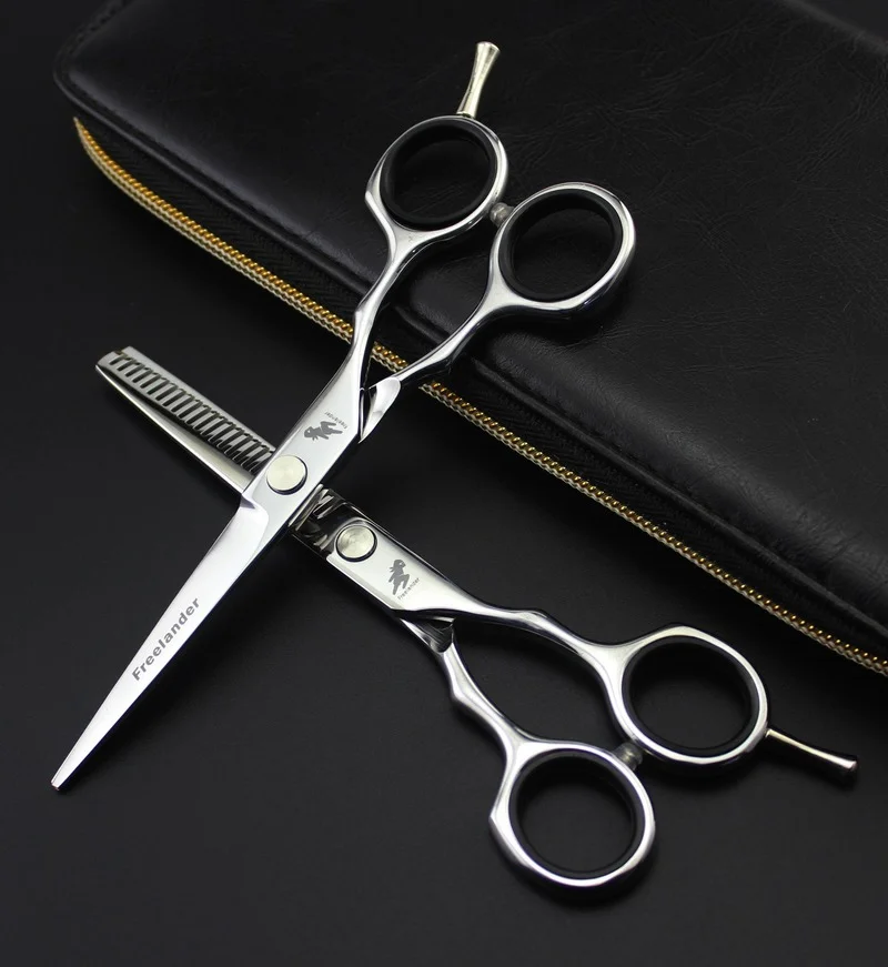 

Professional Japan 4cr 6 inch Black cut hair scissors haircut sissors thinning barber hair cutting shears hairdresser scissors