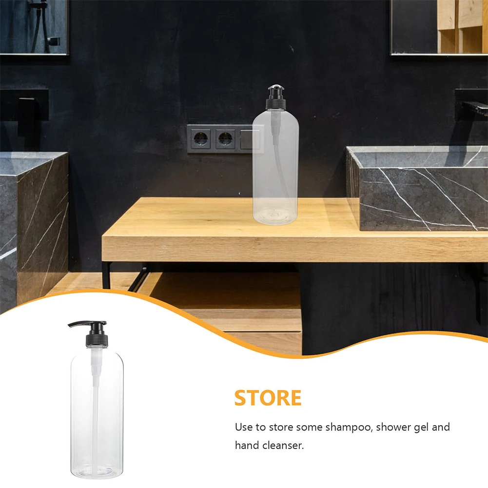 

Bathroom Home Bottles Soap Dispenser Shower Storage Transparent 3pcs 500ml Container Cream Gel Holder Lotion Pump