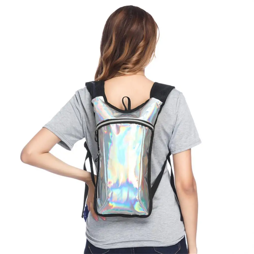 

Легкий рюкзак для мужчин и женщин, складной ранец для велоспорта и путешествий, с цветным лазерным рисунком, 2 л