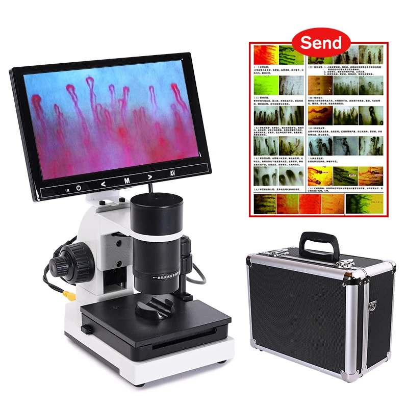 

7-inch LCD Digital Microscope Microcirculation Biological USB for Blood display Nailfold Capillary OSL-008