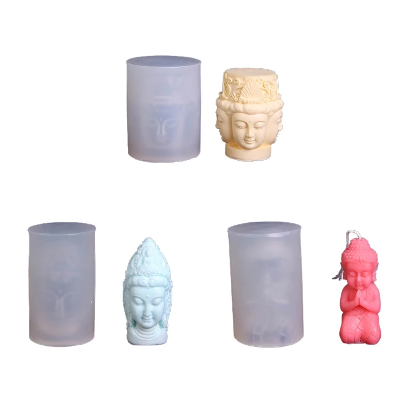 

3D Statue Decoration Candle Silicone Mold Resin Epoxy Polymer Clay Crafts T8DE