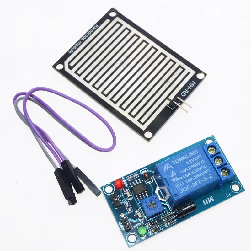 

5pcs/lot DC 12V Rain water sensor module + Relay Control Module