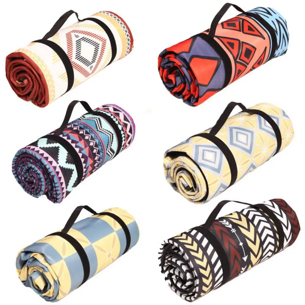 

Practical 4 Seasons Universal Picnic Mat Heat Insulation Nation Style Printed Folding Sleeping Camping Pad Dampproof