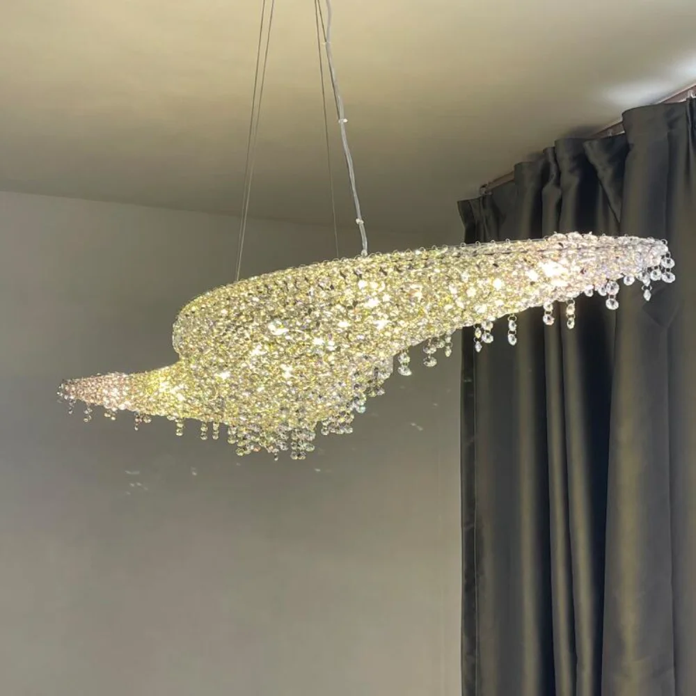 New K9 crystal chandelier long island living room villa S shape dining room lights shop window decorative lighting