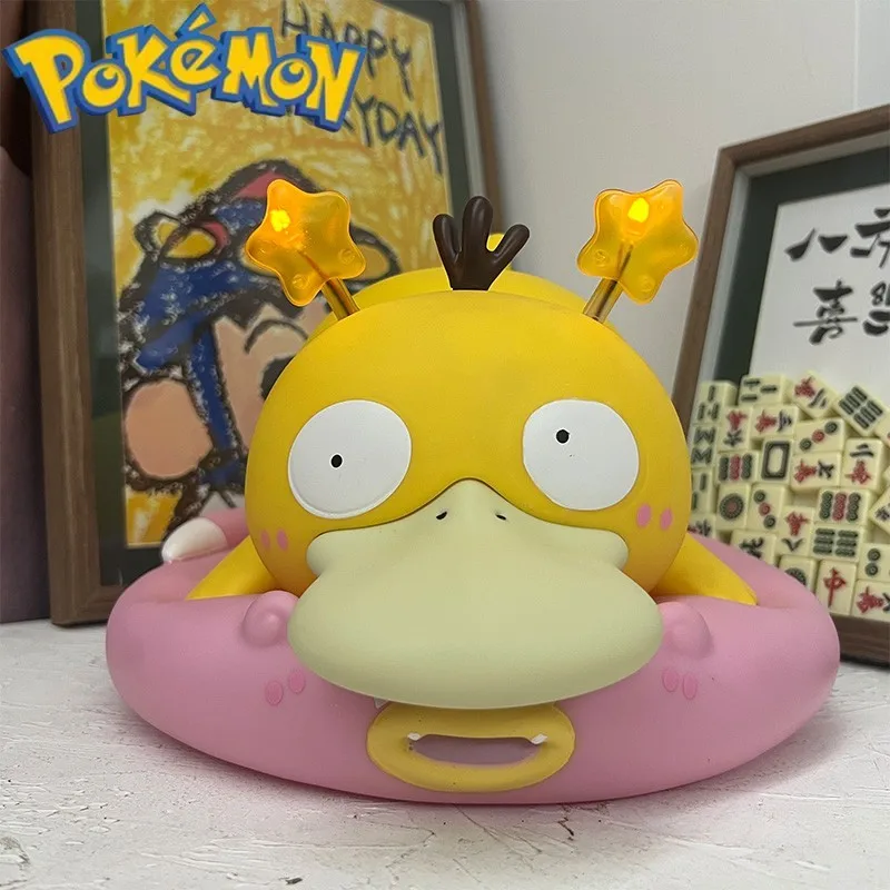 

Pokemon Psyduck Slowpoke Ornaments With Light Anime Peripheral Originality Garage Kit Kawaii Pvc Model Kid Gift Clapping Lamp