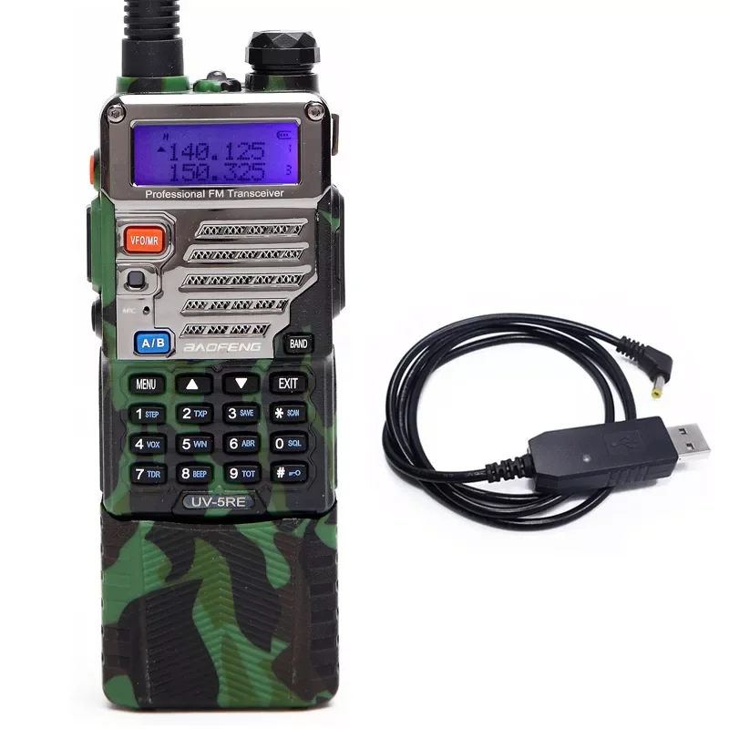 

UV-5RE рация 8 Вт мощная 3800 мАч Двухдиапазонная 10 км радиус действия cb двухсторонняя радиосвязь обновление UV 5RE + USB кабель