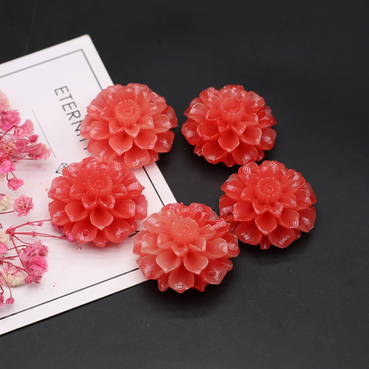 

5pcs/lot Natural Coral Flower Beads Fashion Peony Flower Beads for Making DIY Jewerly Necklace Bracelet Accessories 32mm