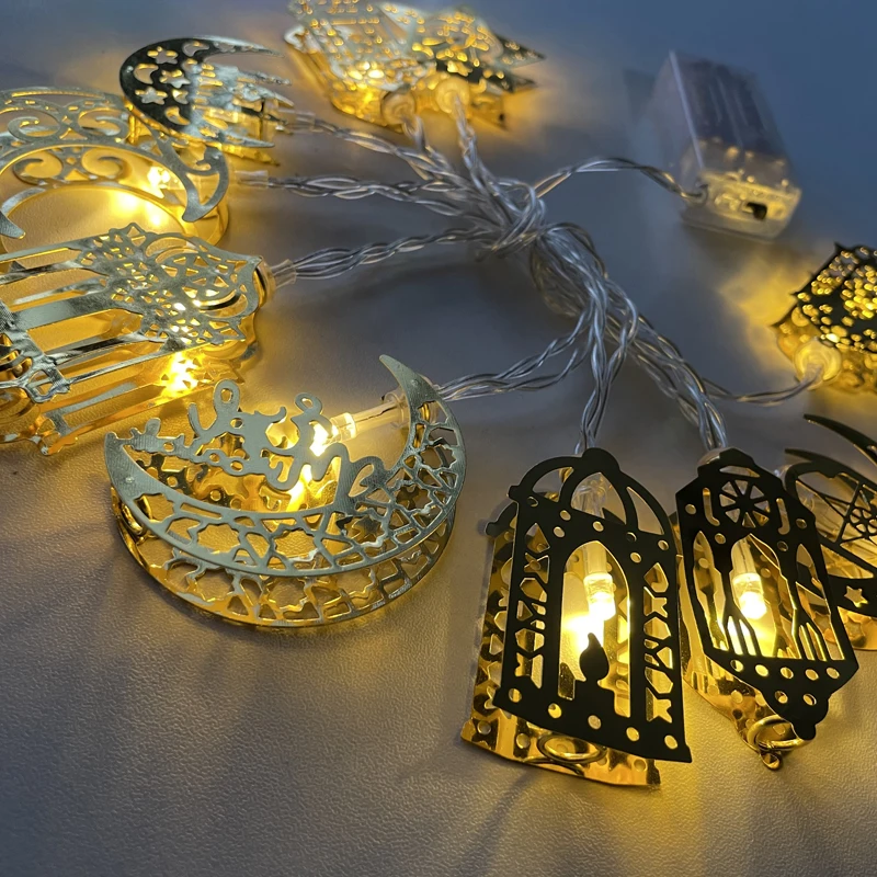 

Eid Mubarak Decoration LED Lights String Star Moon Night Light Decorate Eid al-Fitr Home Islam Muslim Ramadan Kareem Ornament