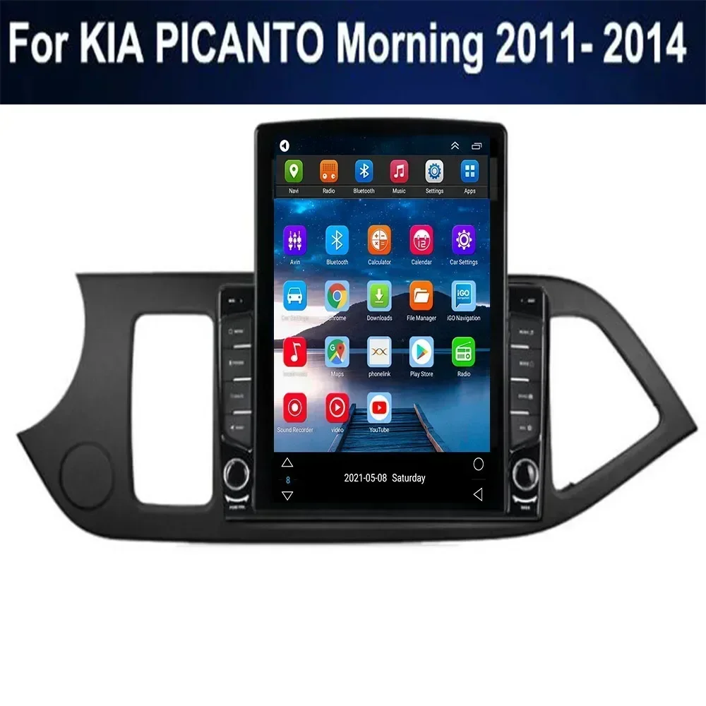 Для Tesla Style 2Din Android 13 Автомобильный радиоприемник для KIA PICANTO Morning 2011-2035