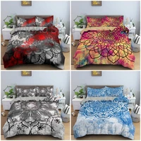 luxury bedding set mandala style flower pattern duvet cover set bohemian quilt cover with pillowcase 23pcs twin full queen king