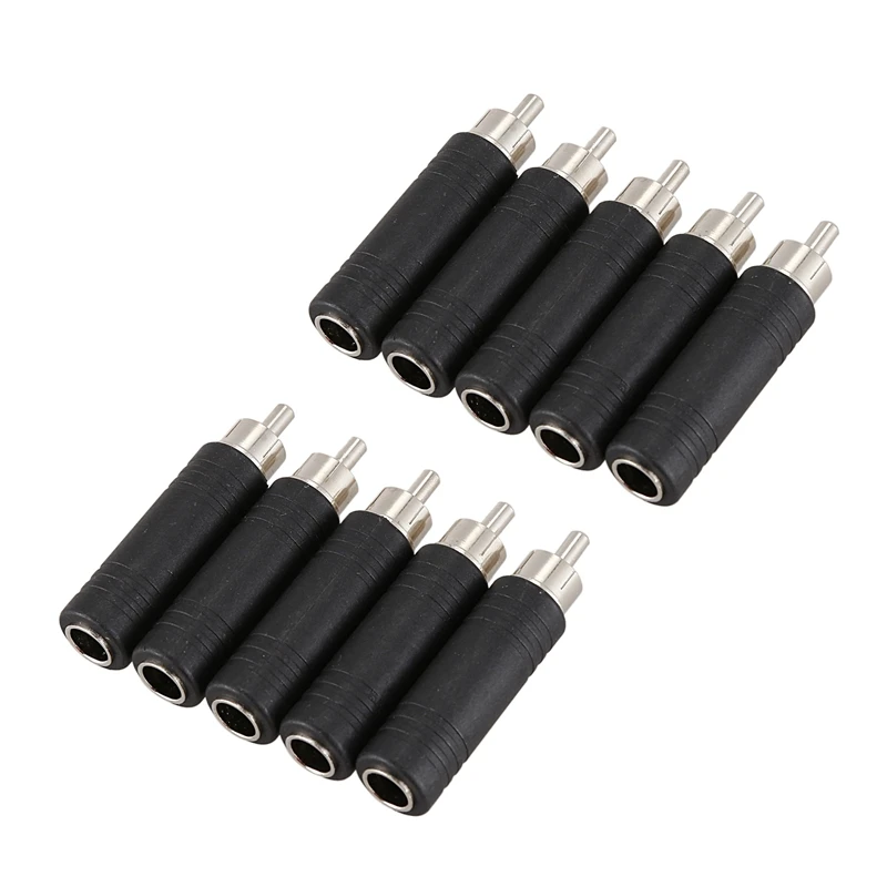 

10Pcs 6.35Mm 1/4 Inch Mono Female Jack To RCA Male Plug Audio Adapter Cable Converter