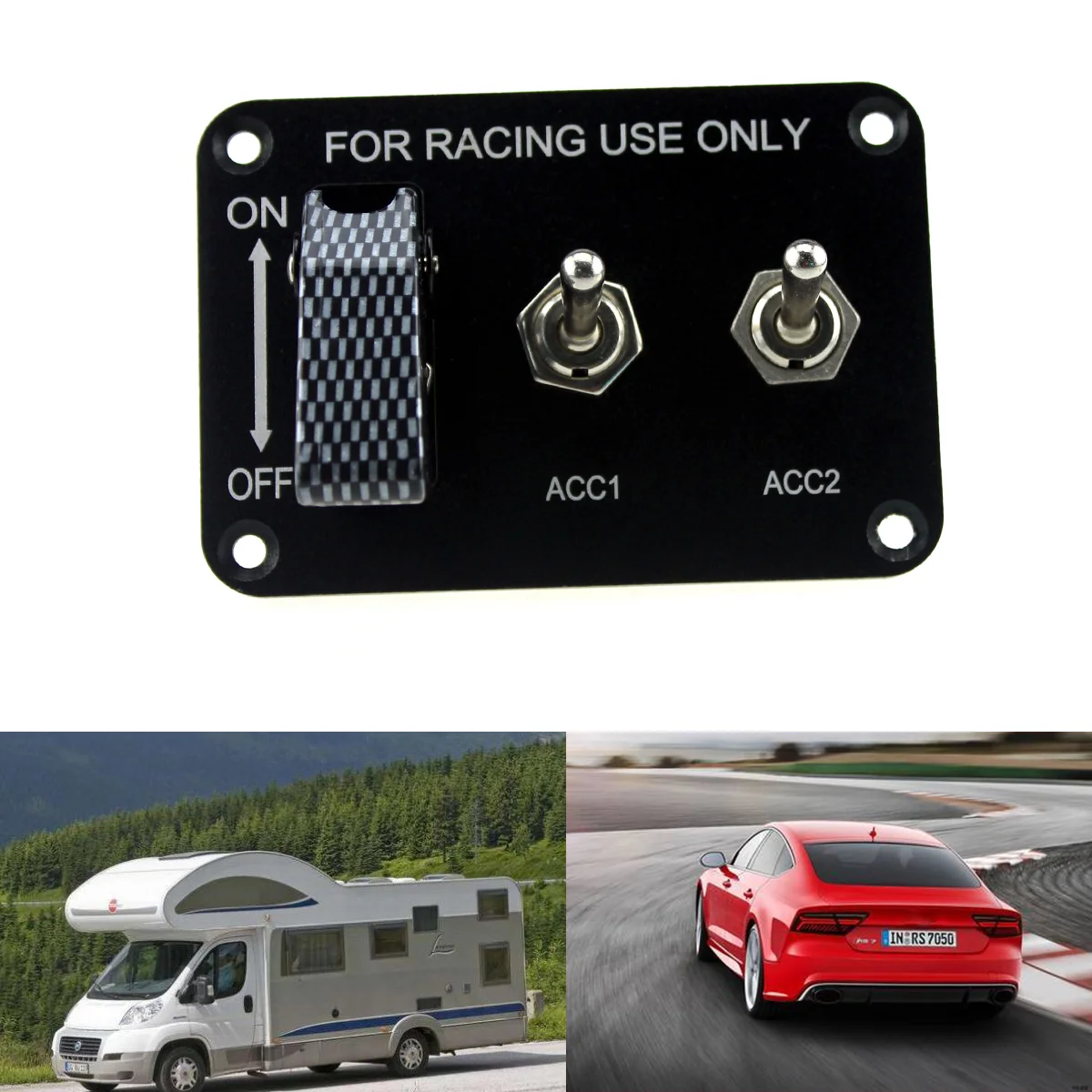 

12V Replacement 3 Sets Switch Panel Toggle Switches for Motor Vehicles Yachts Race Cars