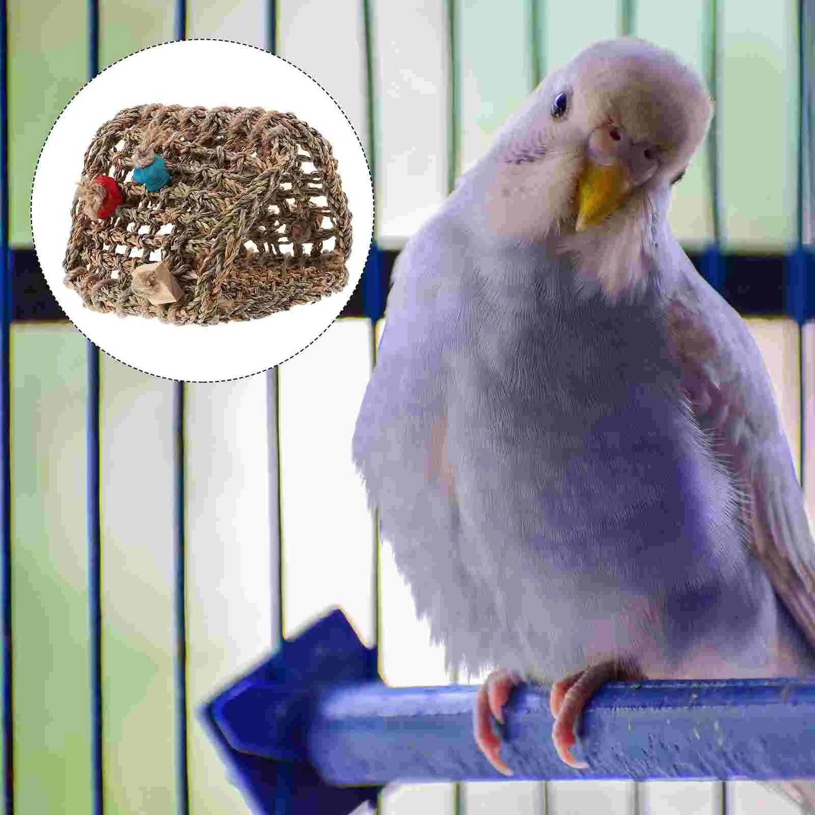 Птичий гамак из ротанга гнездо клетка палатка Quagsire плюшевые качели с попугаем